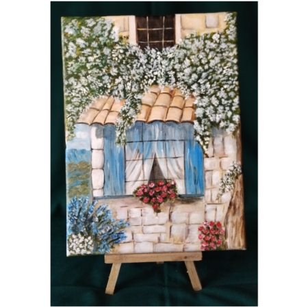 Balcony-white-flower-art-painting-400x600-Petro-Erasmus